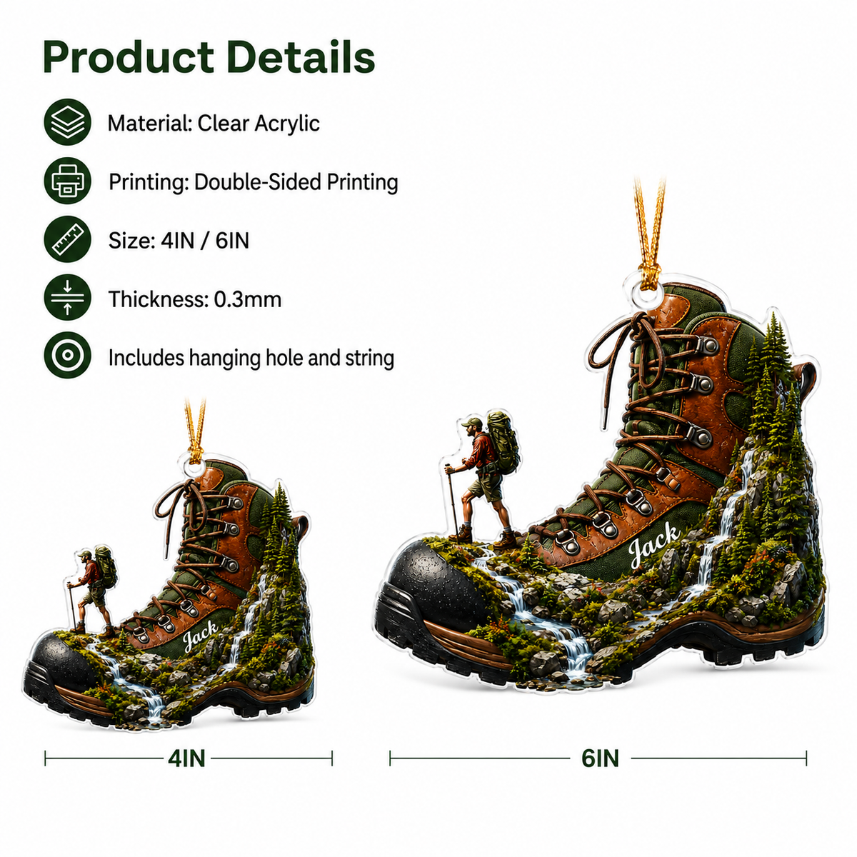 Custom Name Hiking And Trekking Acrylic Style 15