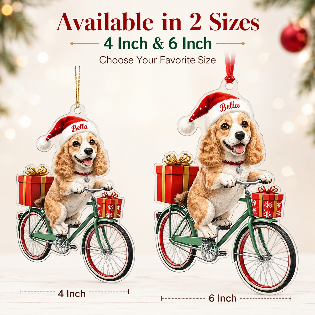 Custom Photo Dog Christmas Style 10
