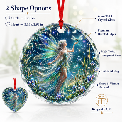 Fairy Glass Ornament Dragonfly Fairy
