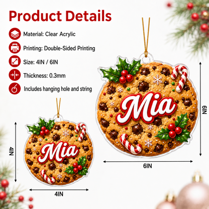 Custom Name Food Acrylic - Chocolate Chip Cookie