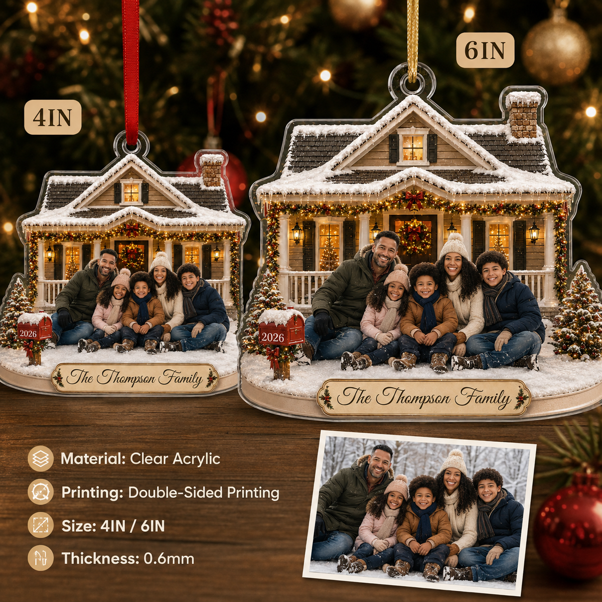 Family Photo Winter House