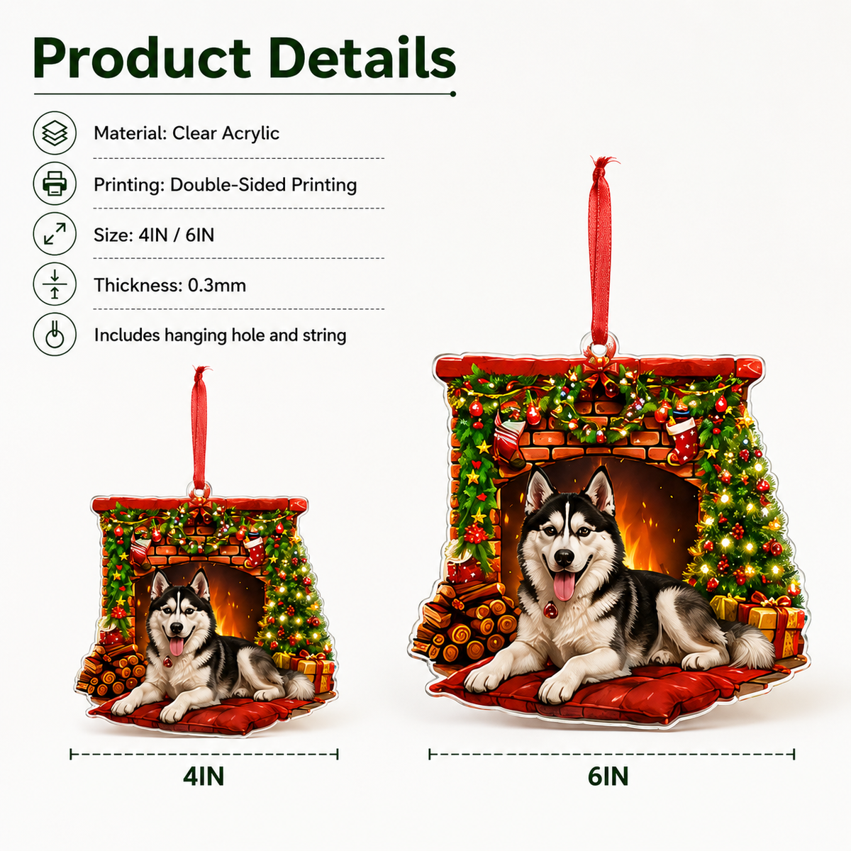 Dog Christmas Tree Siberian Husky