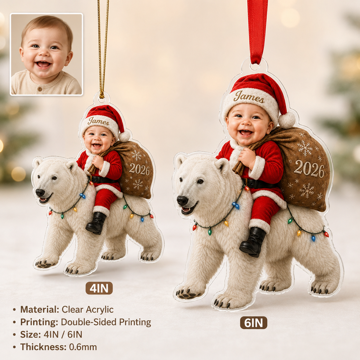 Custom Photo Baby Animal Polar Bear