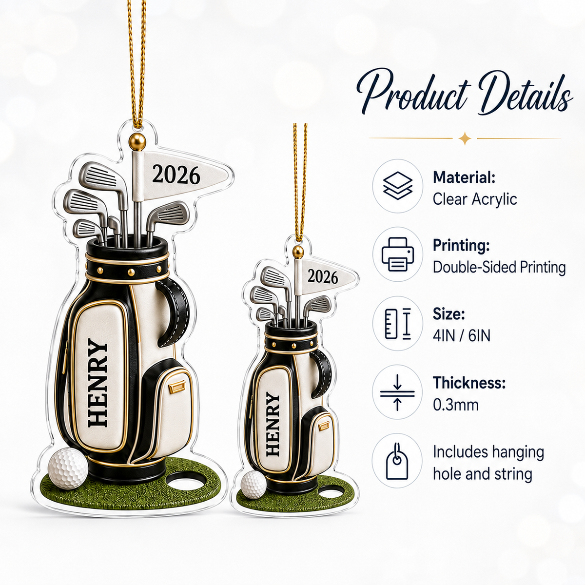 Golf Acrylic Style 5