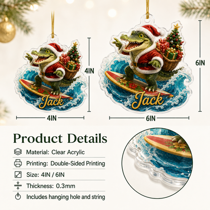 Surfing Personalize Acrylic Crocodile Surfing