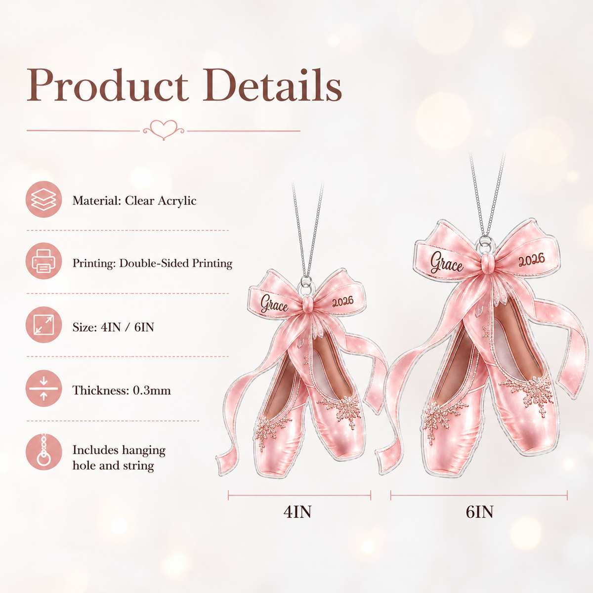 Ballet Custom Name Acrylic 3