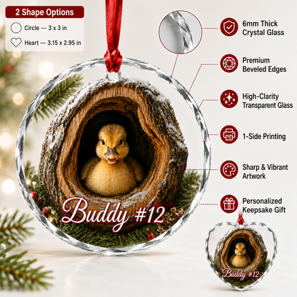 Glass ornament Animal Duck