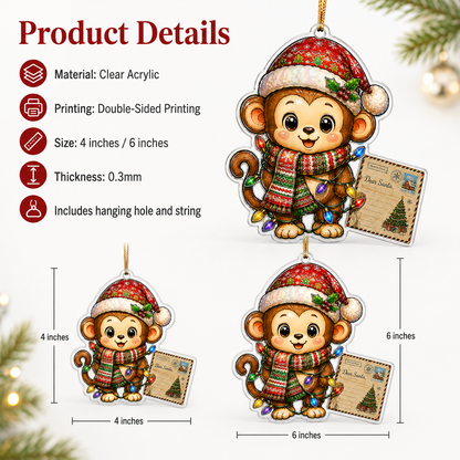 Animal With Christmas Led Monkey