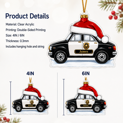 Police Santa hat Car
