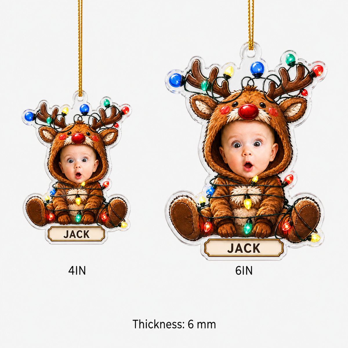 Custom Photo Baby Reindeer