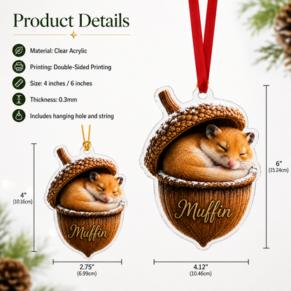 Animal Tree Decor Acrylic Hamster