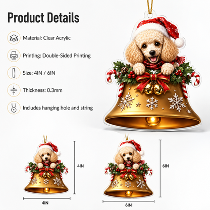 Dog Christmas Bell Poodle