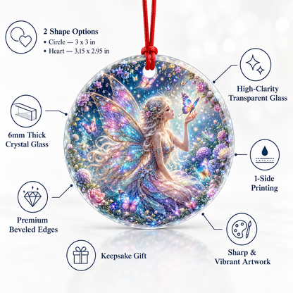 Fairy Glass Ornament Butterfly Fairy