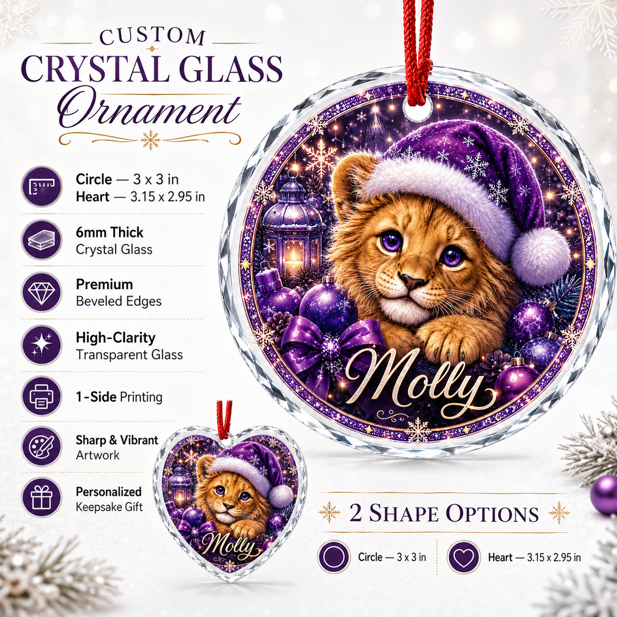 Purple Animal At Christmas Lion