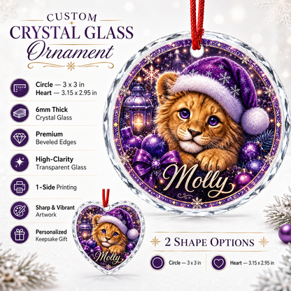Purple Animal At Christmas Lion