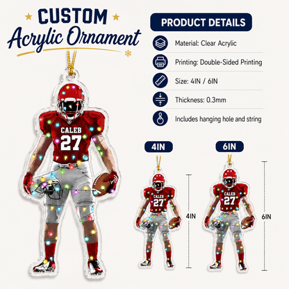 American Football Custome Name Acrylic Style 14