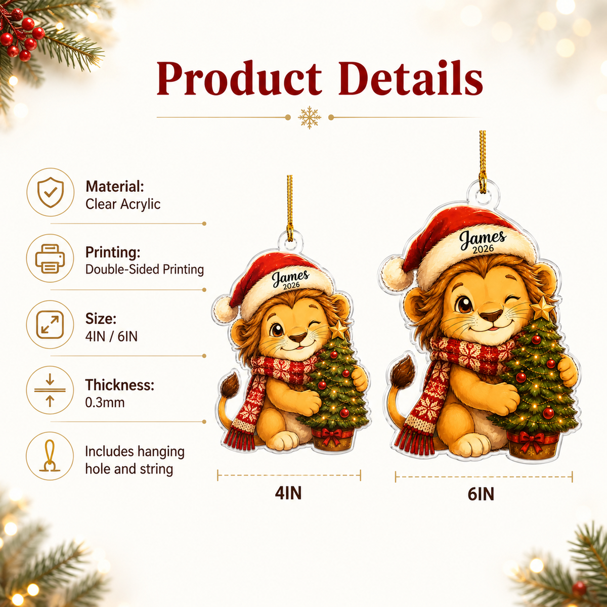 Animal Chrismas Lion