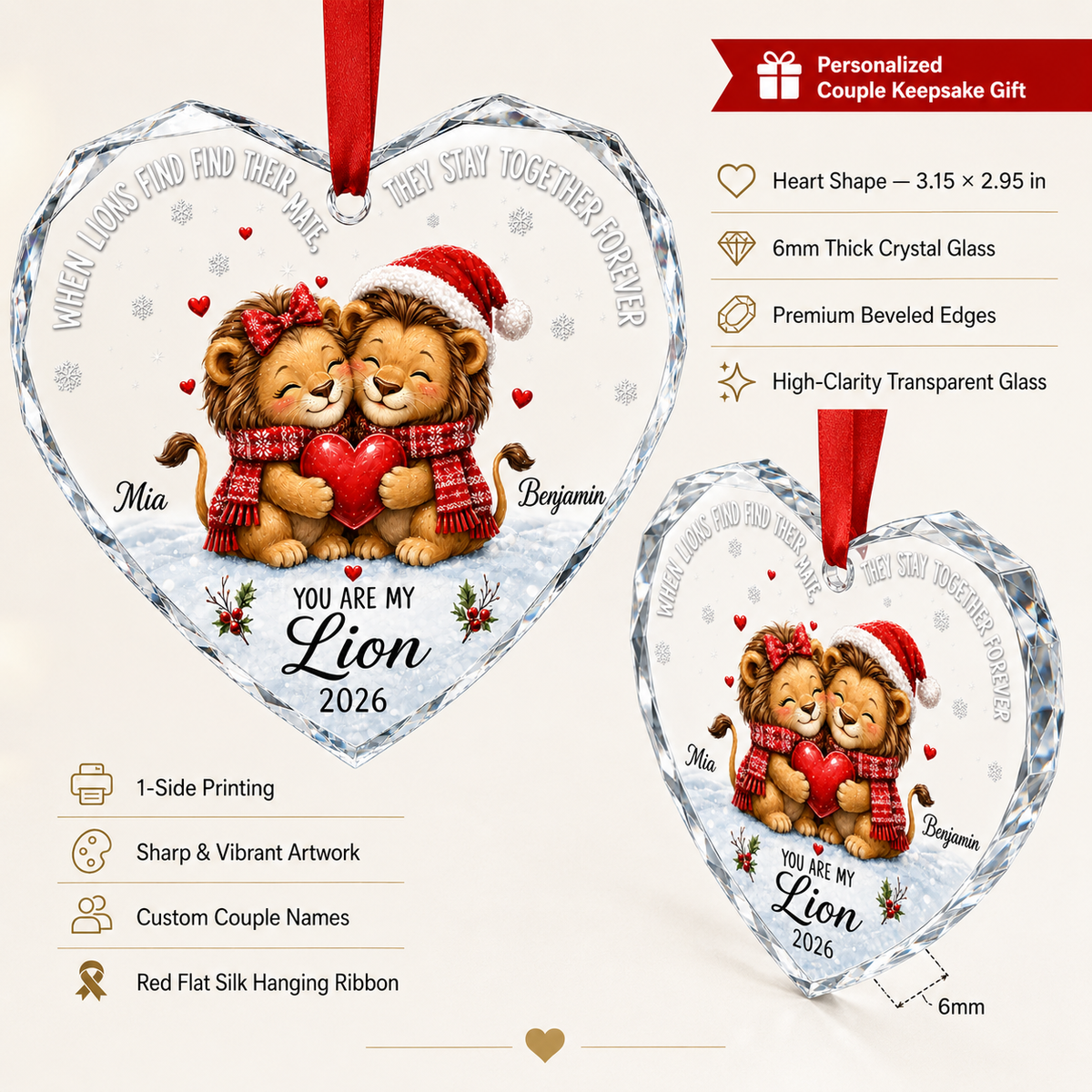 Custom Animal Couple Lion