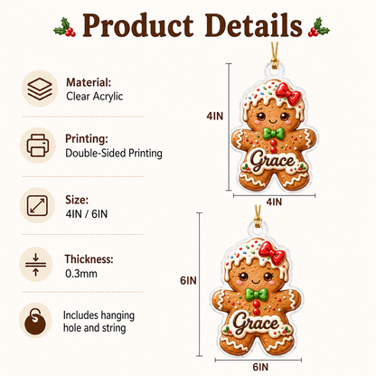 Custom Dessert Gingerbread Cookie Acrylic
