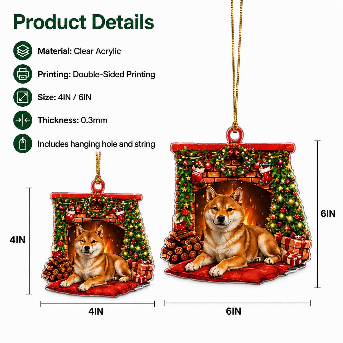 Dog Christmas Tree Shiba