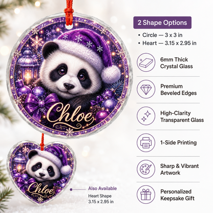 Purple Animal At Christmas Panda