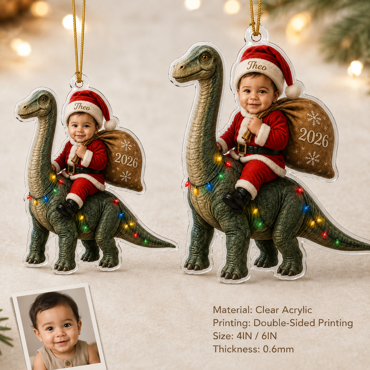 Custom Photo Baby Animal Brachiosaurus