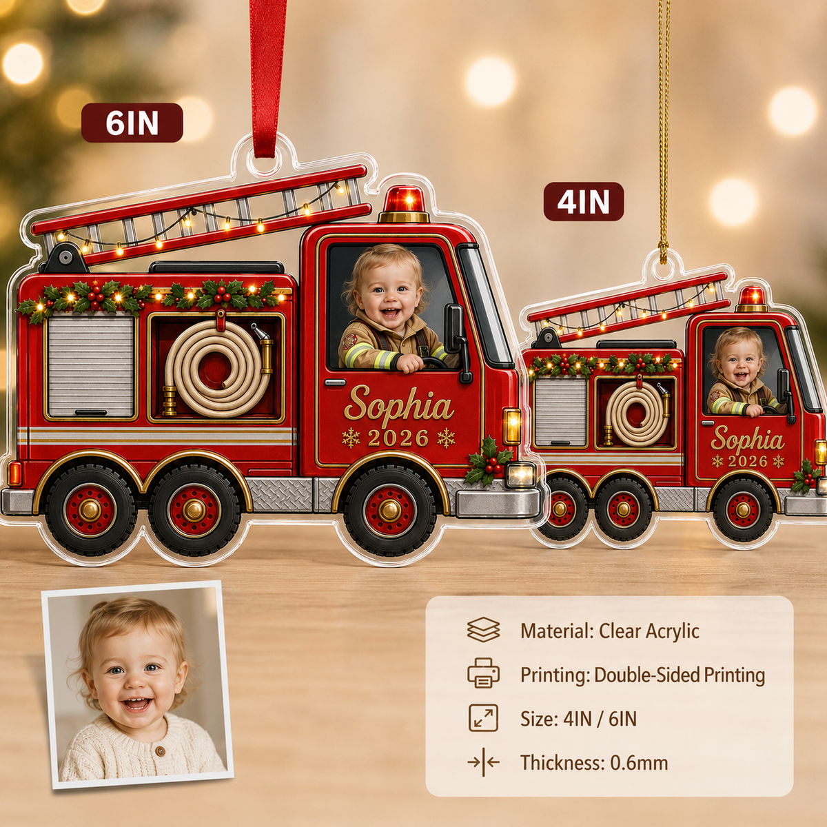 Baby Photo Fire Truck