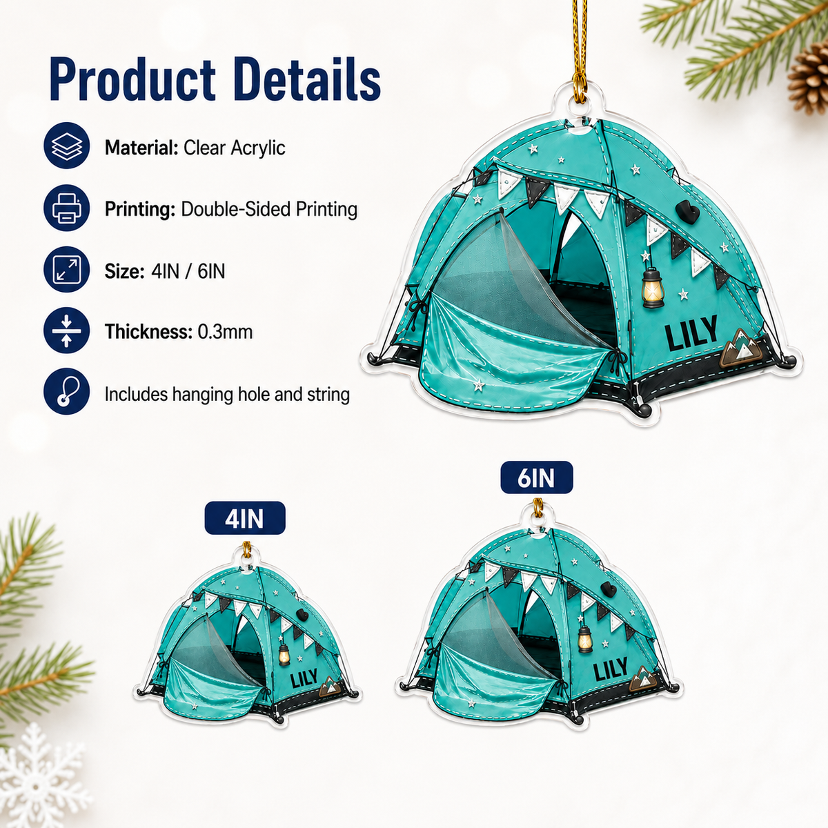 Camping Personalize Acrylic Diverse Camp