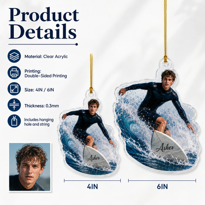 Surfing Personalize Acrylic Surfer