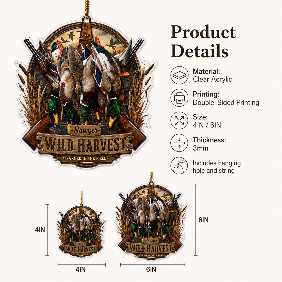 Personalized Hunting Camo Vest Gear Acrylic