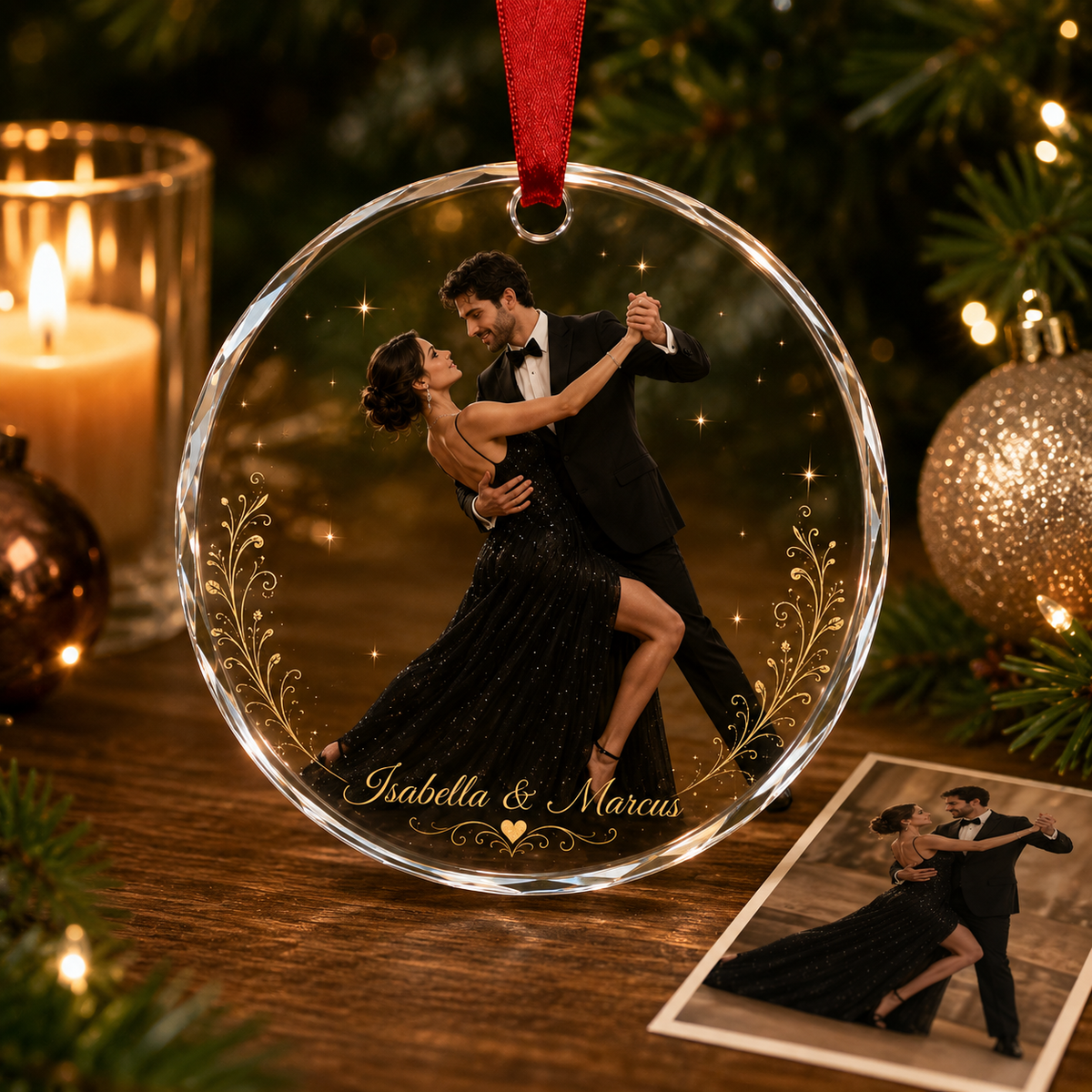 Personalized Dancing Glass Couple Dancing