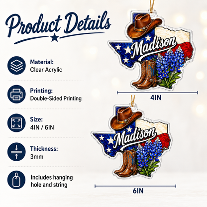 Personalized Boost Texas Bluebonnet Acrylic