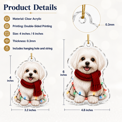 Dog Christmas Ledlight Maltese
