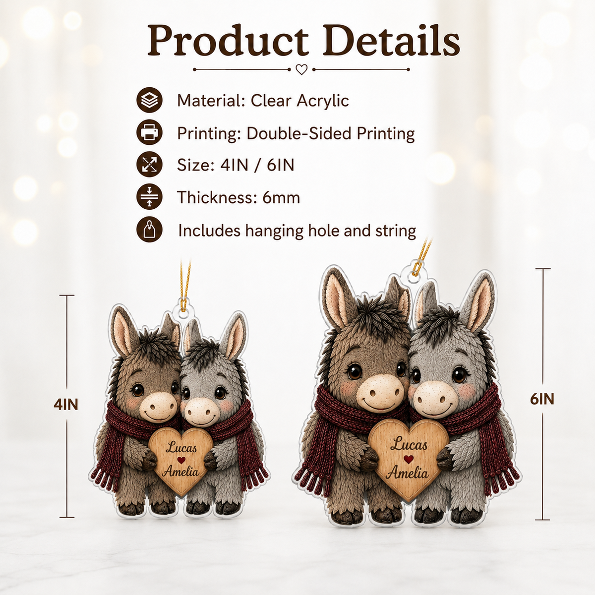 Couple Animal Donkey