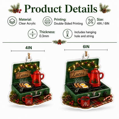 Camping Personalize Acrylic Christmas Breakfast