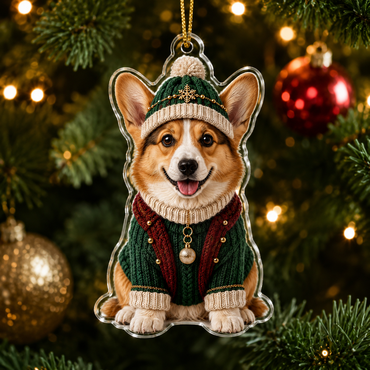 Dog Chrismast With Noel Sweater Corgi