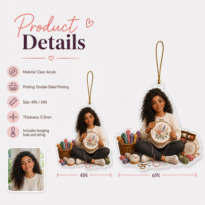 Custom Photo Hobbies Acrylic - Embroidery