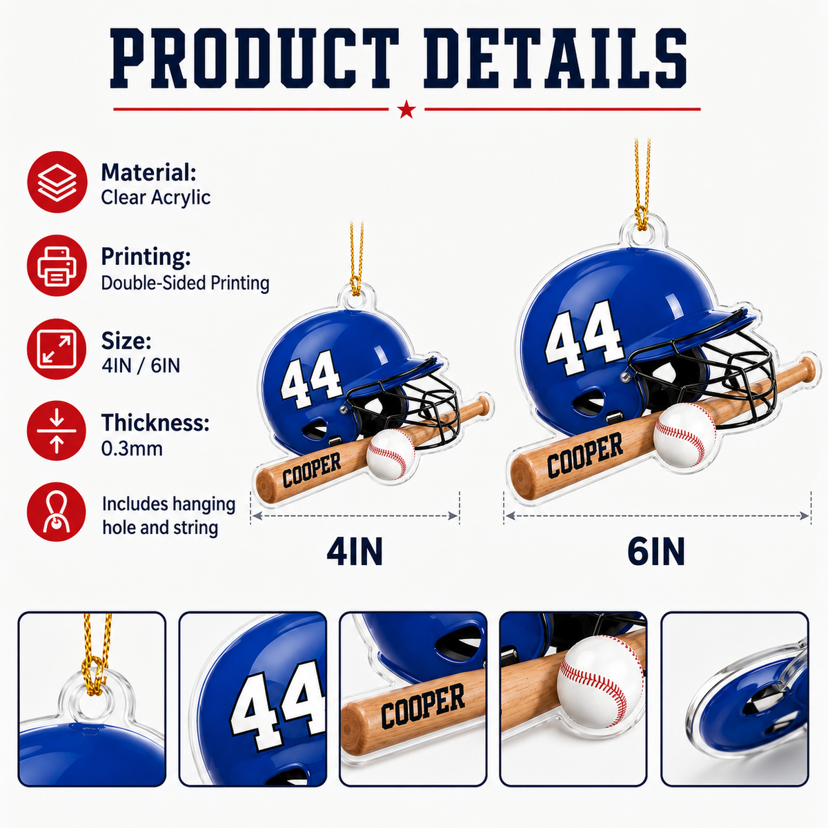 Baseball Acrylic Style 6
