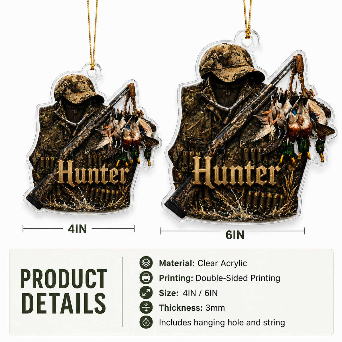 Personalized Hunting Duck Harvest Acrylic