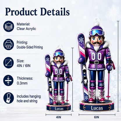 Sports Nutcracker Skiing Acrylic