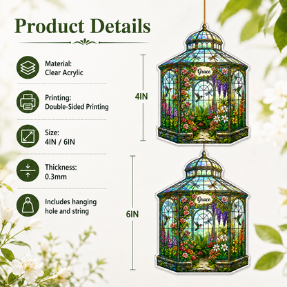 Custom Gardening Floral Conservatory Acrylic