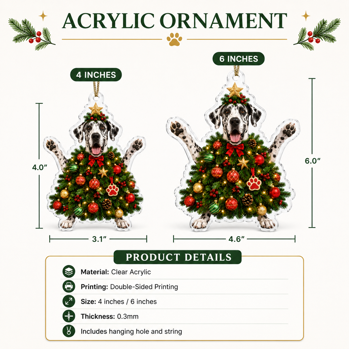 Dog Santa Tree Great Dane