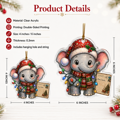 Animal With Christmas Led Elephant