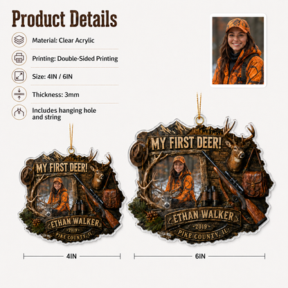 Personalized Hunting First Deer Keepsake Acrylic