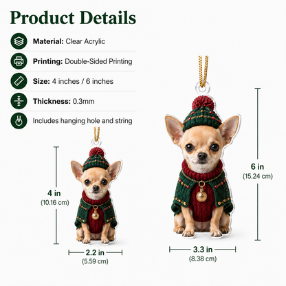 Dog Chrismast With Noel Sweater Chihuahua