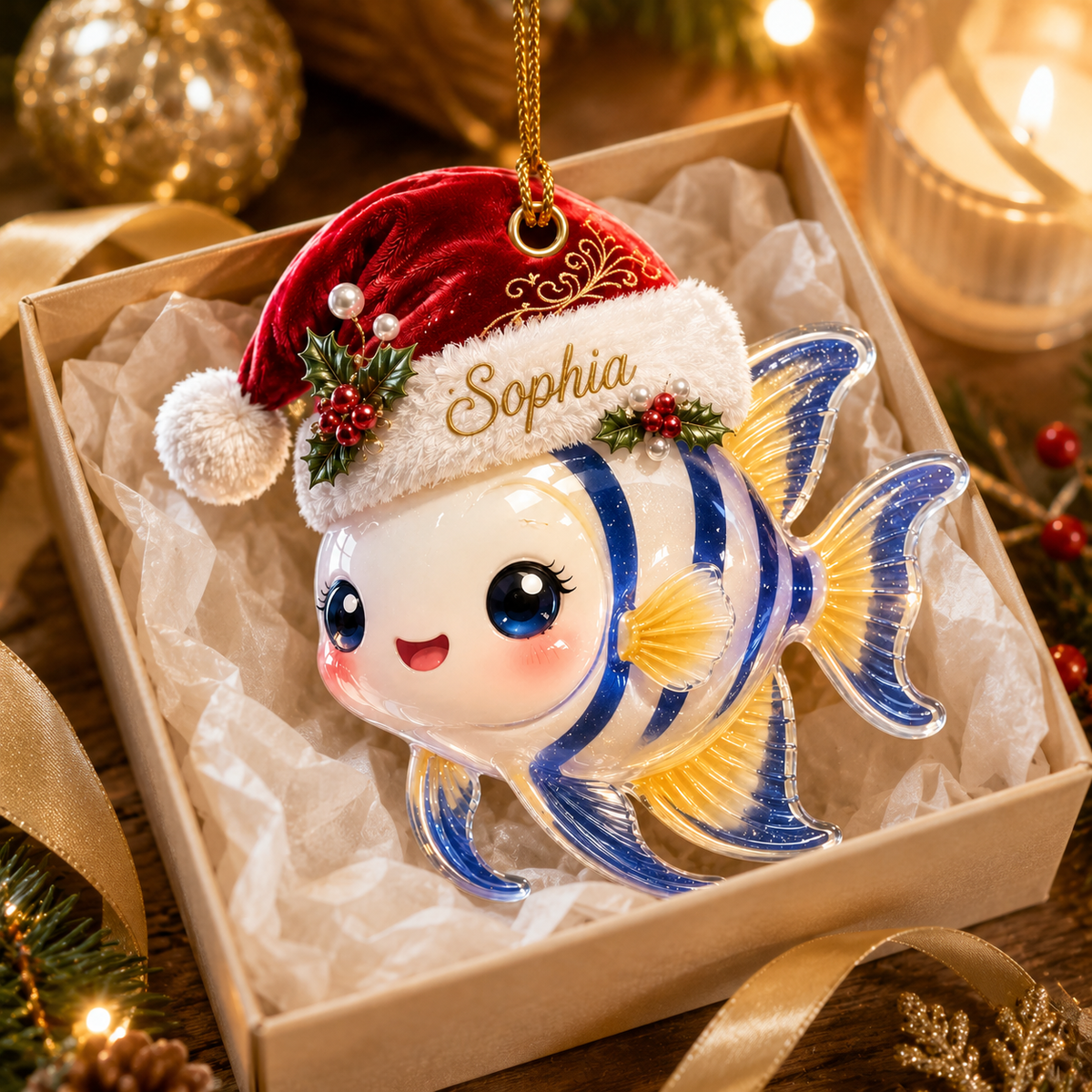 Animal With Santa Hat Angelfish