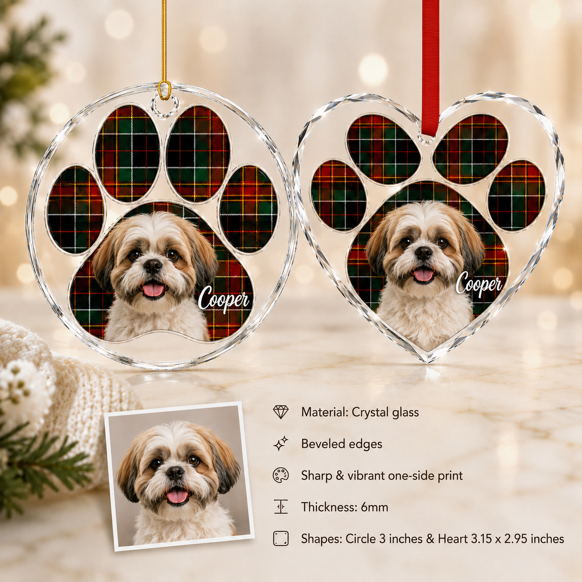 Custom Name  With Paw Print