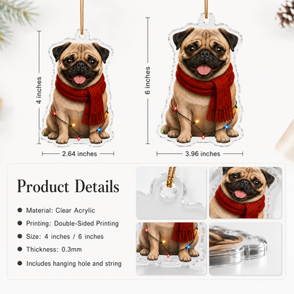 Dog Christmas Ledlight Pug