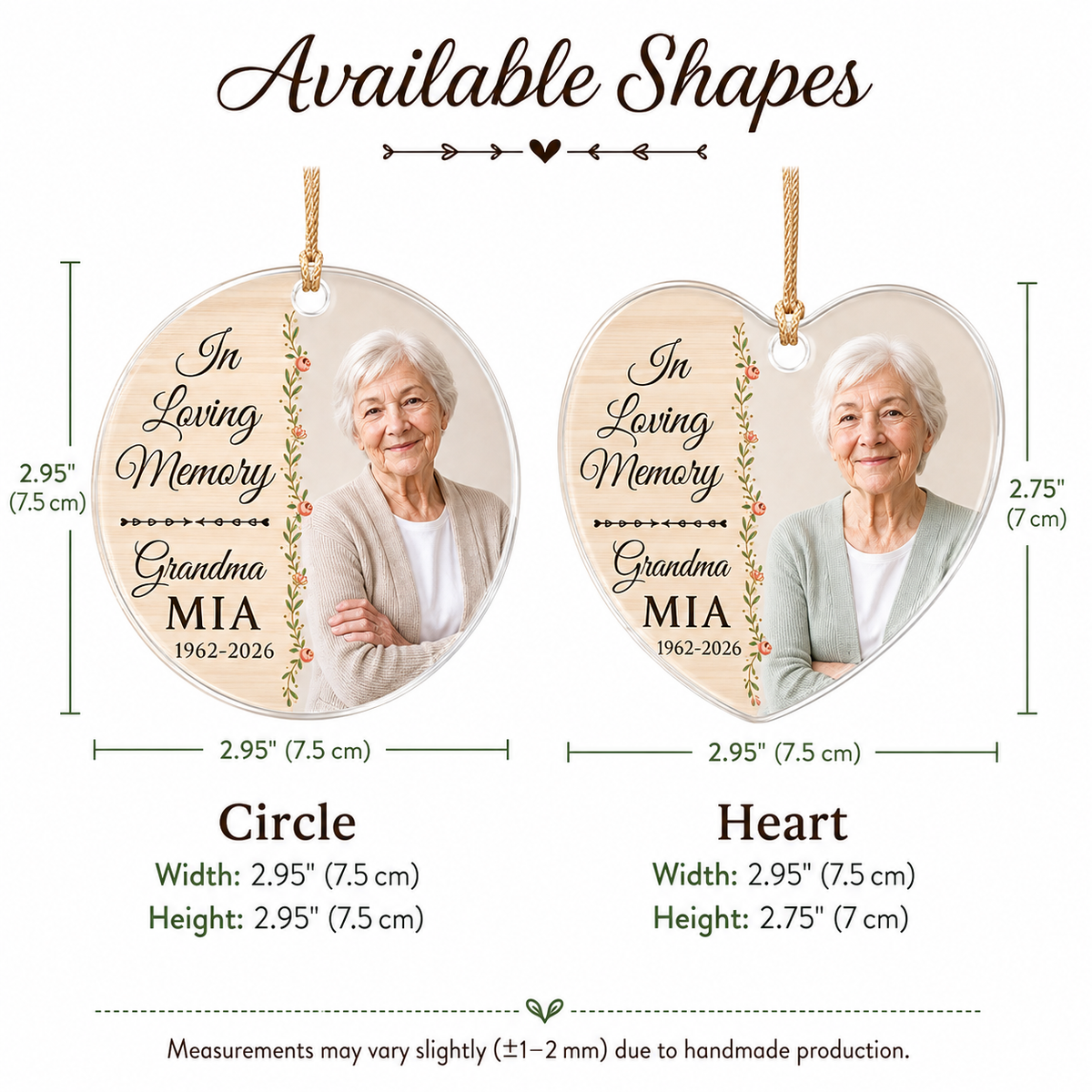 Custom Photo In Loving Memory Grandma