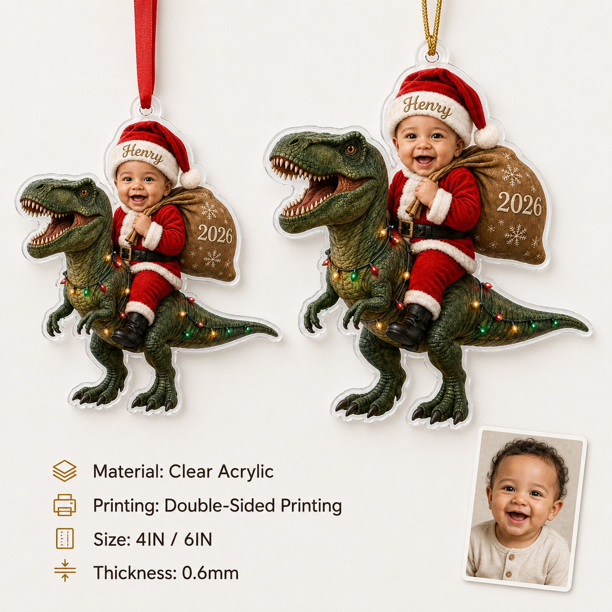 Custom Photo Baby Animal T-Rex Dinosaur
